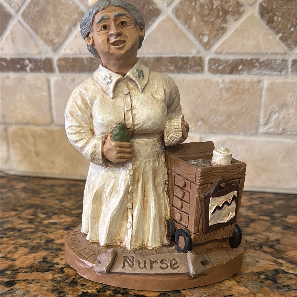 Nurse Figurine with Med Cart